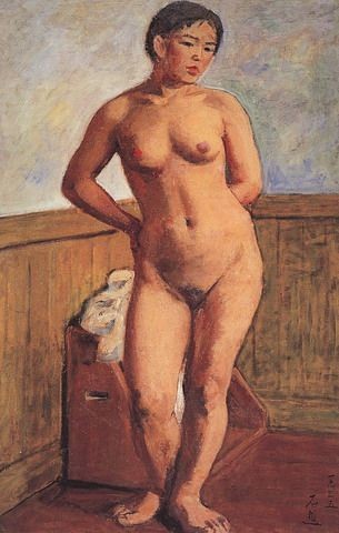 東亞藝術 Lee Shih chiao 1908 1995 Standing naked lady istanza ch