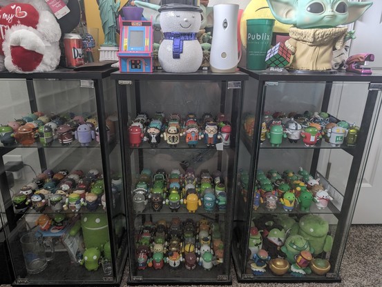 A photo of my entire Android mini figurines collection that I've been collecting over the years.