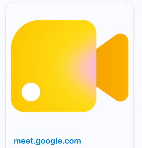 Google Meet logo, a stylized film camera that looks instead like a stylized tropical fish