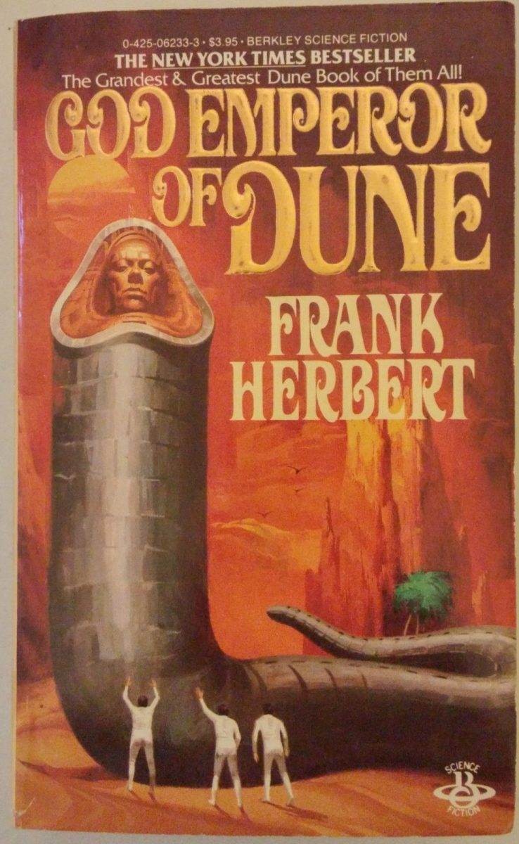 God-Emperor of Dune
<human face in a sandworm's giant body>