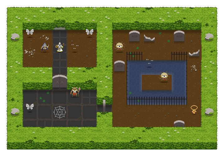 Oryx Ultimate Fantasy, 16x16 256-color sprites, woodland sacrifice scene. Oryx Ultimate Fantasy, 16x16 256-color sprites, woodland sacrifice scene.