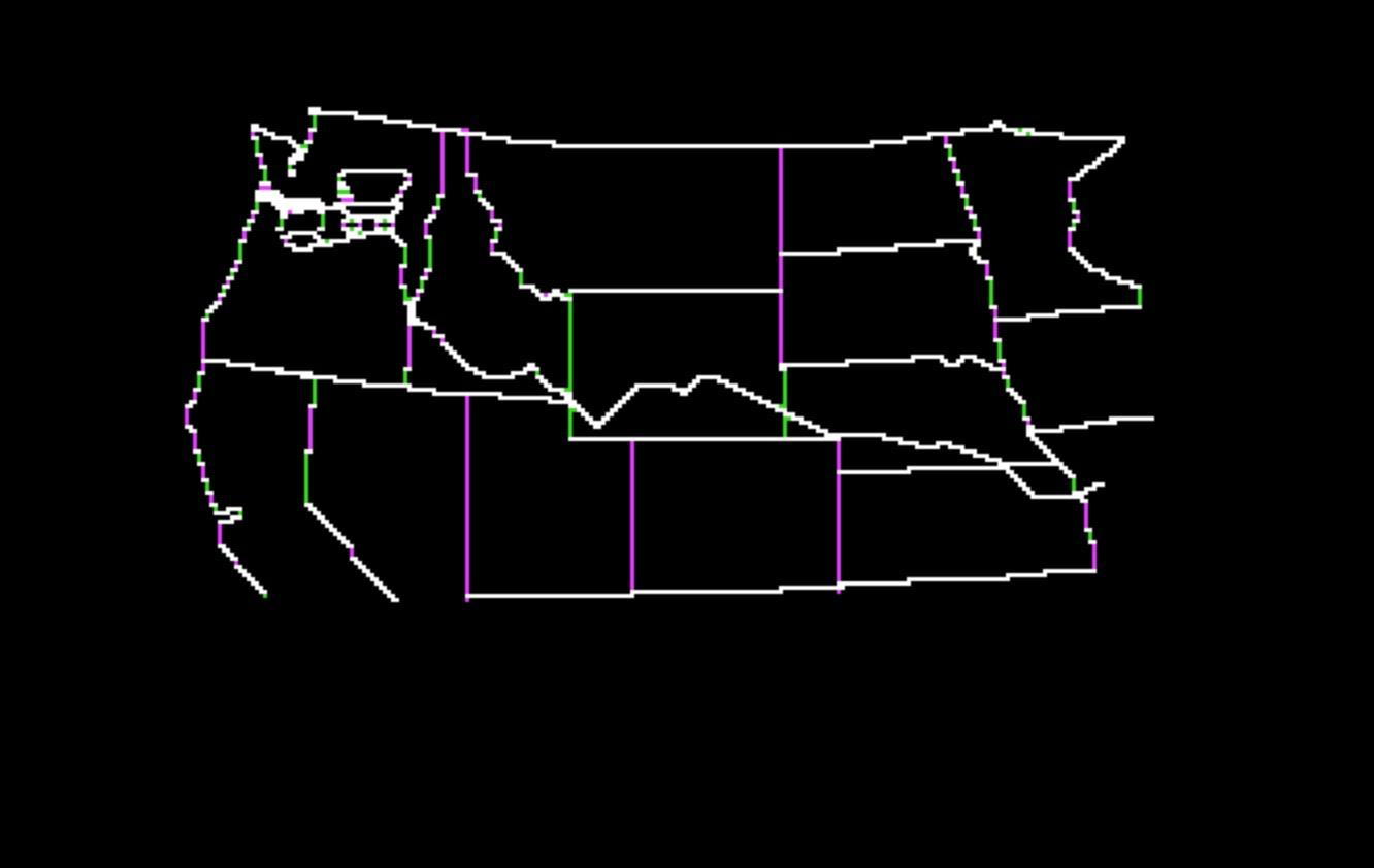 wagon in Oregon, on shitty Apple-colored bitmap display map