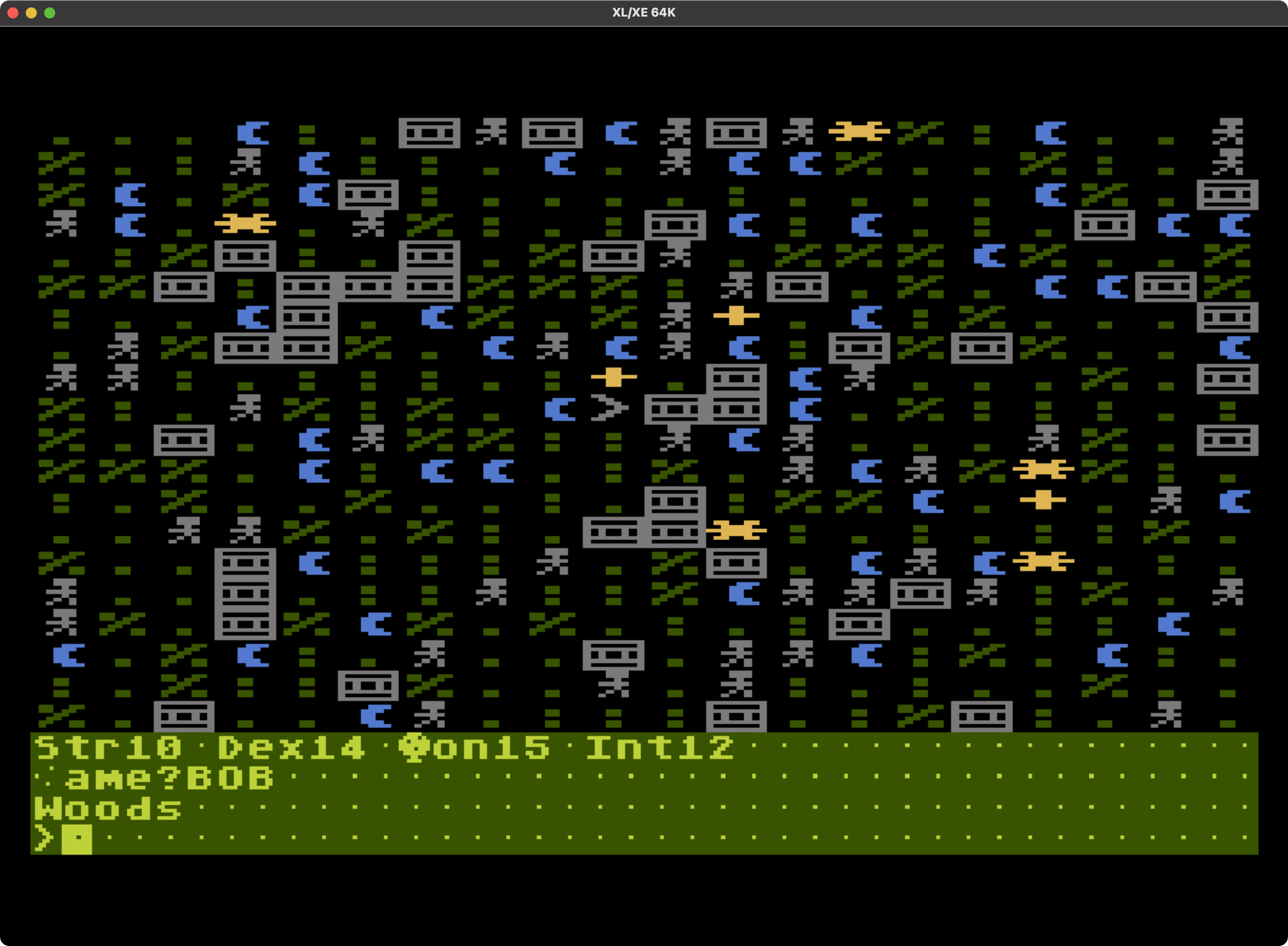Horrible mess of little guys and wall blocks instead of any foresty things. Horrible mess of little guys and wall blocks instead of any foresty things.