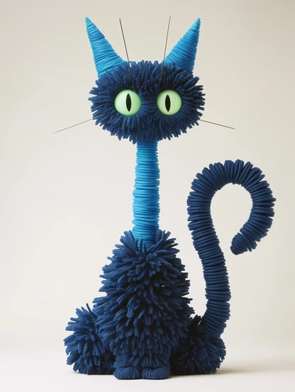 Niji v6 blue pipe cleaner Cat? Or is it yarn?