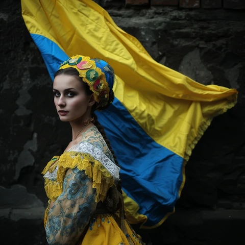 Ukraine woman looking at the camera. 