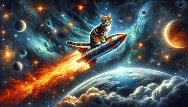 Big rocket Cat!