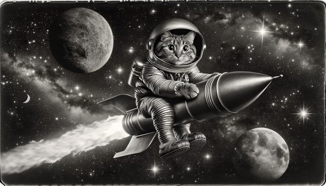 Rocket Cat in space!