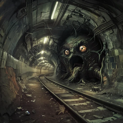 Subway wall creature.