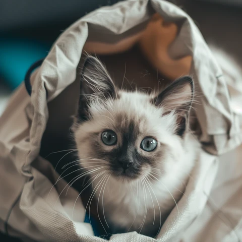 Siamese Cat in a Bag?
