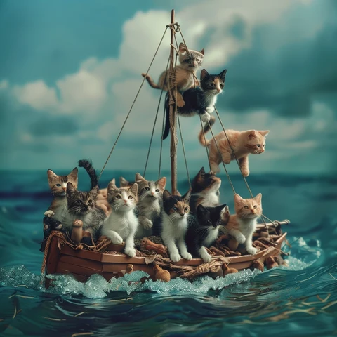 Cat Catamaran of Cats!