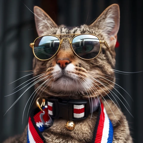 Cat Olympian with shades? 