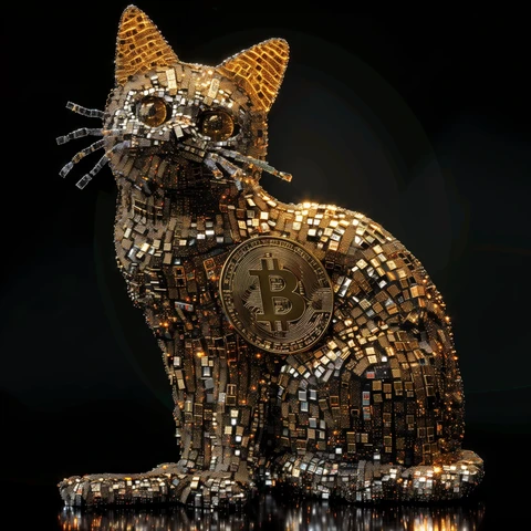 Bitcoin logo Cat!