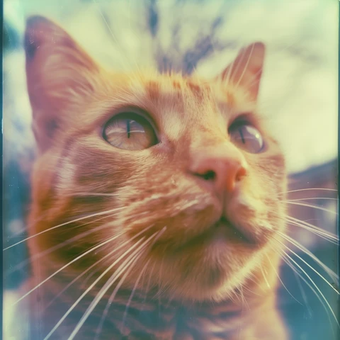 Orange Cat Selfie with whiskers!