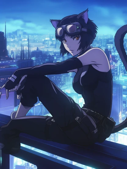 Major Motoko Kusanagi as a Cat ready to pounce!