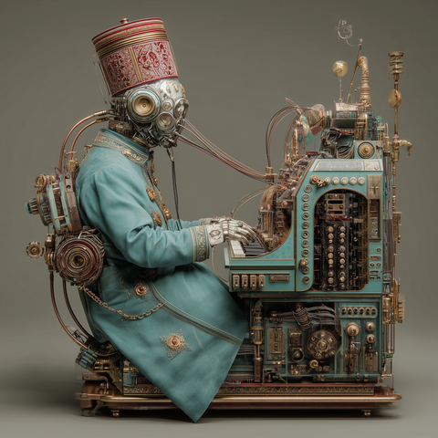 A new Mechanical Turk dressed in a copper robe and it becomes a machine. 