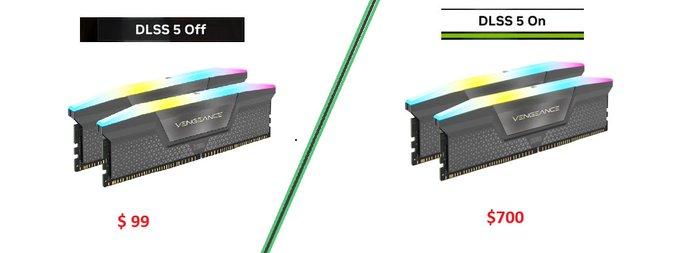 dlss off price of ram normal. dlss on its 700 dollars.
