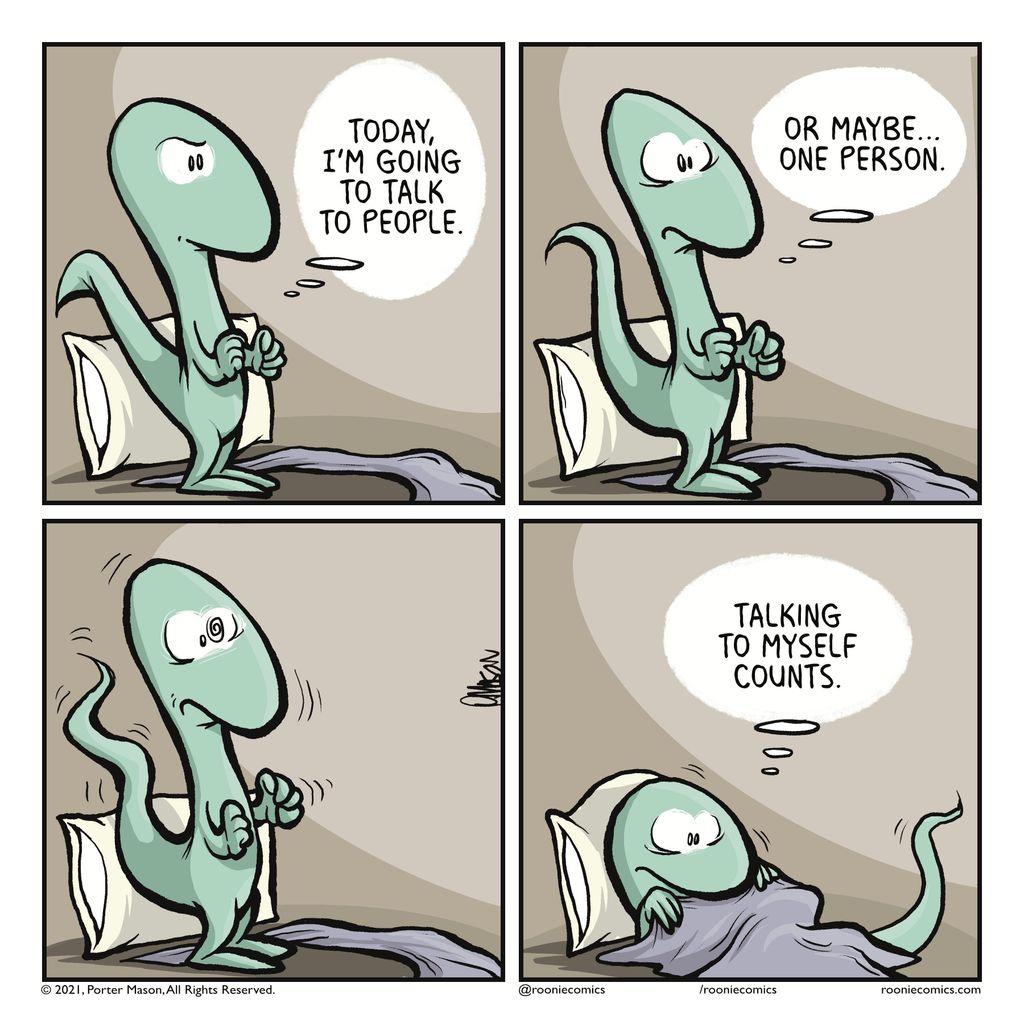 HOT CHOCOLATE: Today, I'm going to talk to people. | HOT CHOCOLATE: Or maybe... one person. | A pause. | HOT CHOCOLATE: Talking to myself counts.