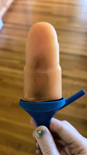 A grapefruit freezy-pop.