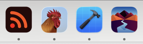 Screenshot of my dock showing the Stream icon — far right — amongst others.