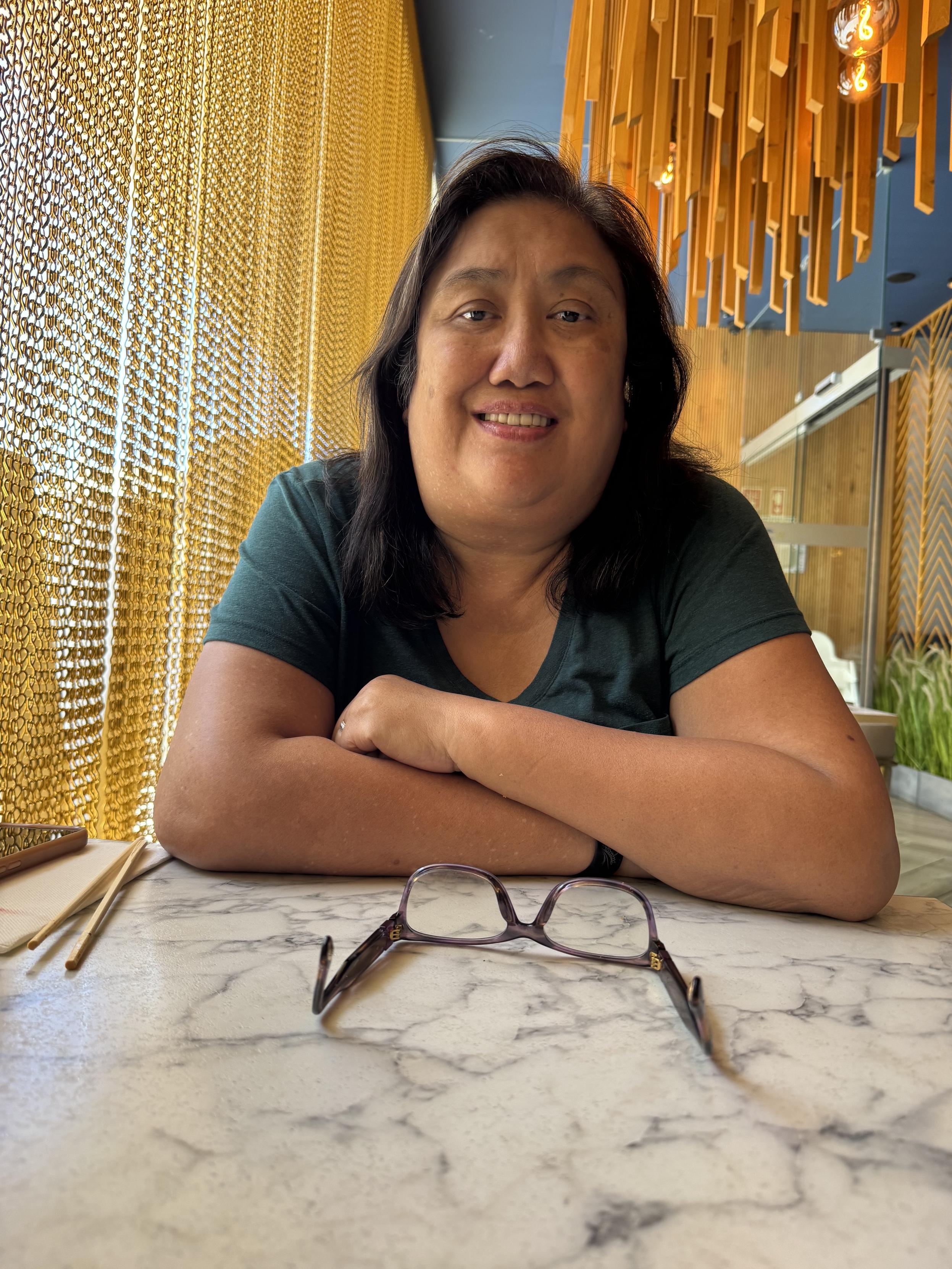 Viv at lunch
