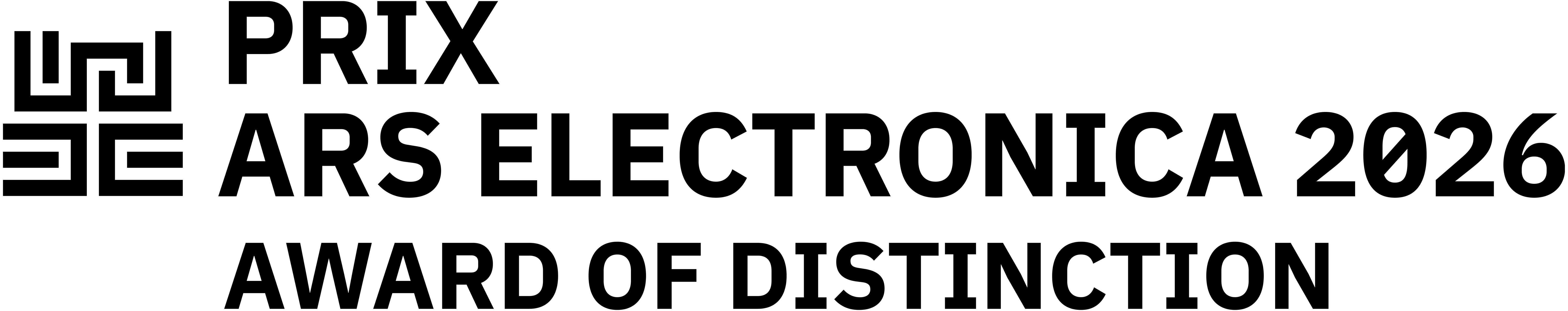 logo Prix Ars Electronica 2026 Award of Distinction