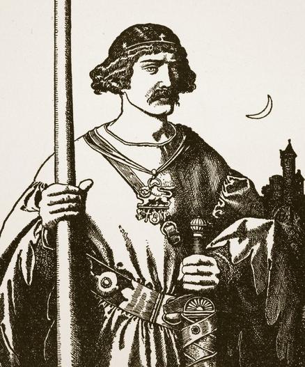 Owain, the Knight of the Lion. As illustrated by Howard Pyle.