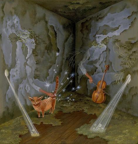 Cosmic Energy (Inspiration)  / Energía Cósmica (Inspiración) (1956) by Remedios Varo (1908 - 1963)