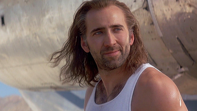 Nic Cage and his fantastic mane of hair in Con Air.