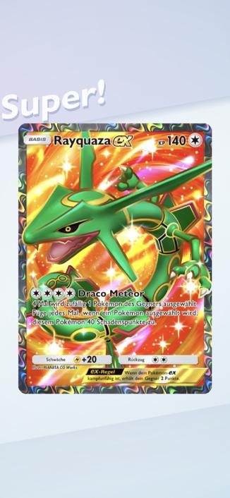 The Rayquaza secret rare for 50 won fights.