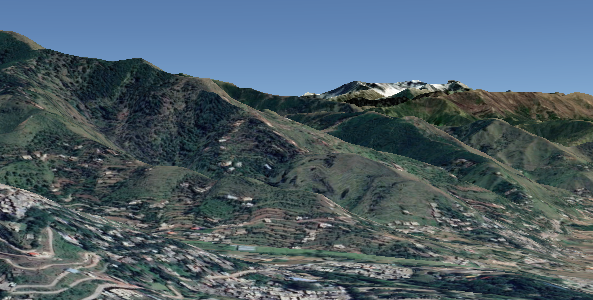 Google Earth 3D view of same ridgeline