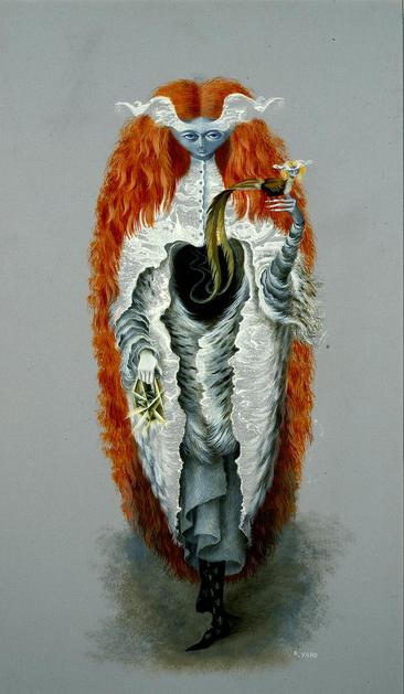 Witch going to the Sabbath / Bruja que va al Sabath (1957) by Remedios Varo (1908 - 1963)