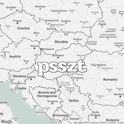 Map of Hungary overlaid with "psszt".