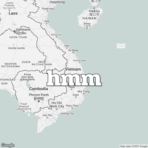 Map of Vietnam overlaid with "hmm".