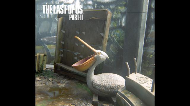 A screenshot of a stork figurine in the Last of Us 2 video game