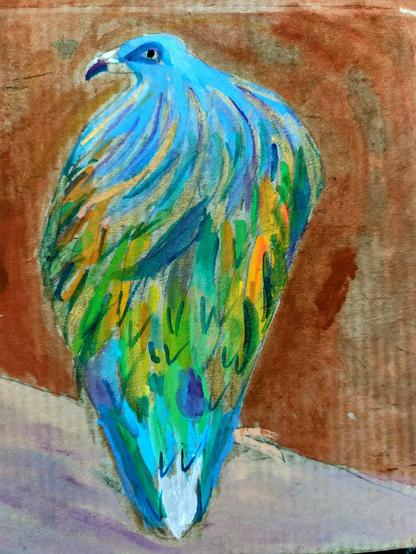 Brightly coloured tropical bird