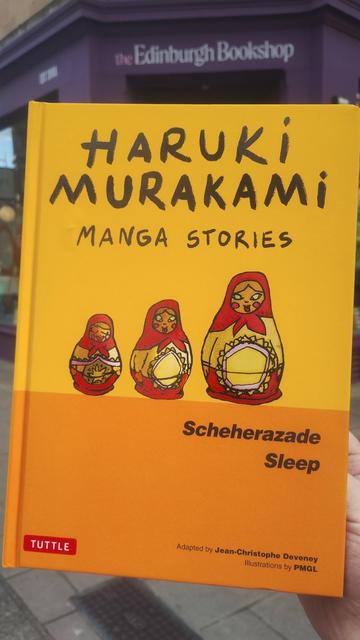 Copy of Haruki Murakami Manga Stories outside the Edinburgh Bookshop