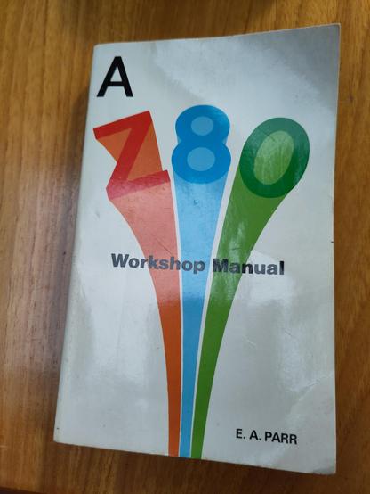White small paperback book with red, blue and green colours for the Z80 in the title.
