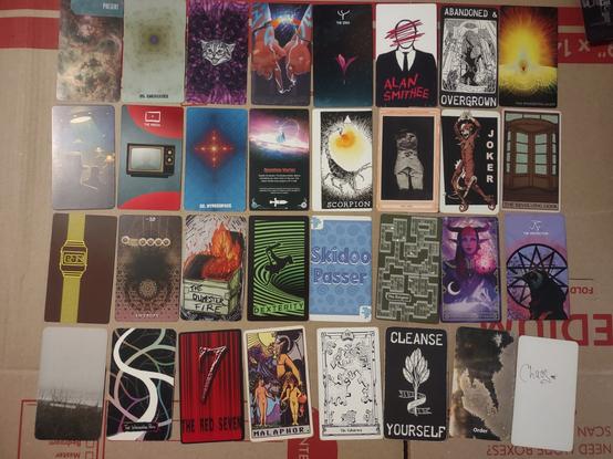 various tarot cards from various decks