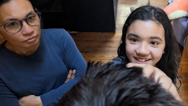 12-year-old fixing my hair