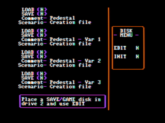 select scenario screenshot from "Pedestal"
