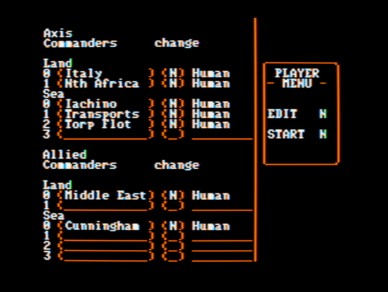 scenario options screenshot from "Pedestal"