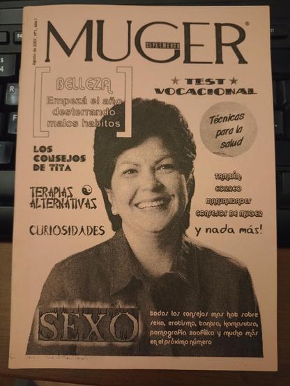Tapa de primer y único ejemplar de la revista "Suplemento muger"