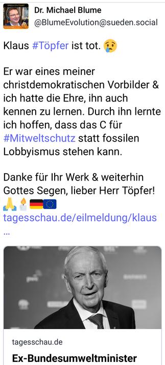 Soziale & ökologische Marktwirtschaft - Erinnerung an Klaus Töpfer - Soziale & ökologische Marktwirtschaft - Erinnerung an Klaus Töpfer