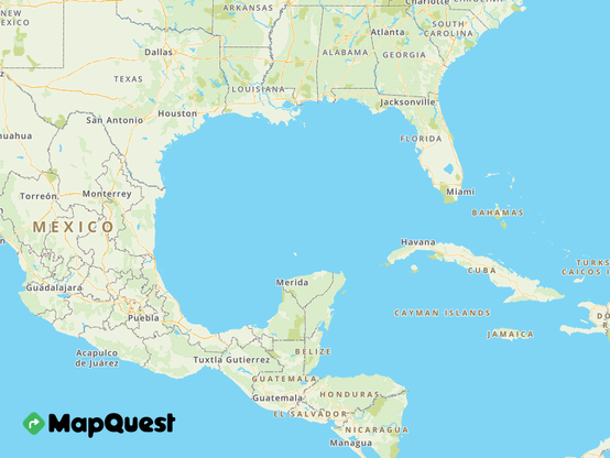 Map showing Gulf of Mexico