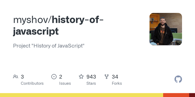 Project "History of JavaScript". Contribute to myshov/history-of-javascript development by creating an account on GitHub.
