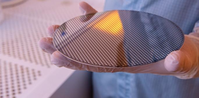 A silicon carbide wafer, from which microchips are manufactured. | Peter Gammon