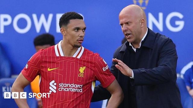 Liverpool right-back Trent Alexander-Arnold and manager Arne Slot