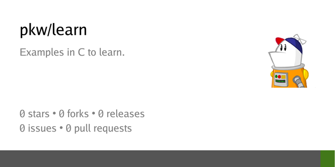 Summary card of repository pkw/learn