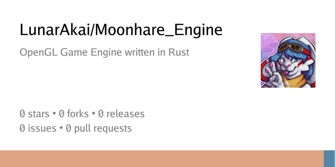 Summary card of repository LunarAkai/Moonhare_Engine