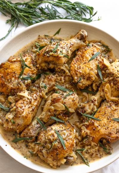 Mustard Chicken - Creamy & Delicious - Mustard Chicken - Creamy & Delicious